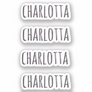 Roos kwarts   3D zwart gepersonaliseerde naam Sticker