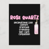 Roos Kwarts Chakra Celestial Spirituality Gemstone Briefkaart (Voorkant)
