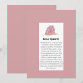 Roos Kwarts Crystal Betekenis Sieraden Display Kaa Feestdagenkaart (Voorkant / Achterkant)