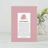 Roos Kwarts Crystal Betekenis Sieraden Display Kaa Feestdagenkaart (Staand voorkant)