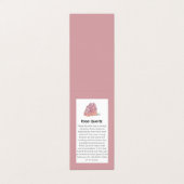 Roos Kwarts Crystal Betekenis Sieraden Display Kaa Visitekaartje (Buitenkant ongevouwen)