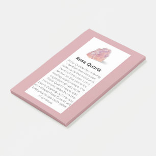 Roos Kwarts Crystal Betekenis Sieraden Display Tek Post-it® Notes