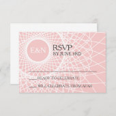 Roos kwarts drocatcher DIY Wedding RSVP Kaart (Voorkant / Achterkant)