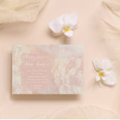 Roos Kwarts en koraalrif Waterverf bruiloft Kaart