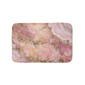Roos kwarts en pastelroze marmer badmat (Voorkant)