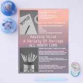 Roos kwarts en serenity roze Paars 2 Foto Flyer (Enkel)