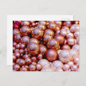 Roos kwarts kerst briefkaart (Voorkant / Achterkant)