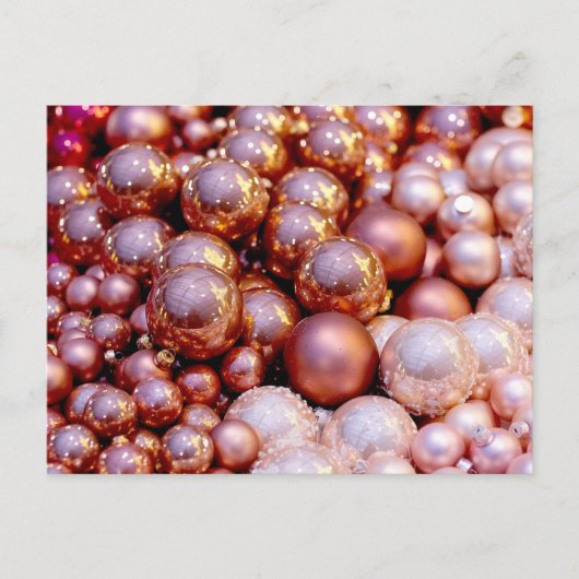 Roos kwarts kerst briefkaart (Voorkant)