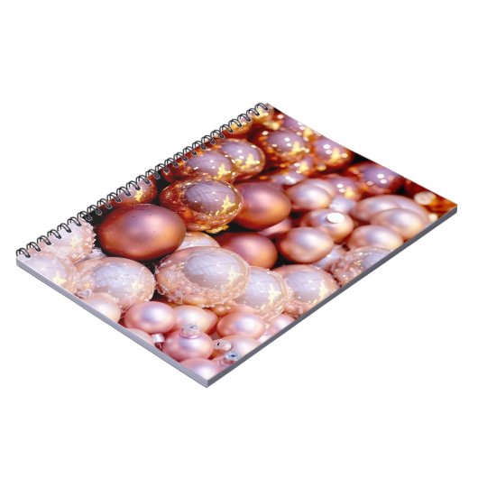 Roos kwarts kerst notitieboek (Linkerzijde)