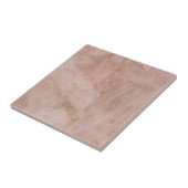 Roos kwarts kristal edelsteen roze marmeren print tegeltje (Zijkant)