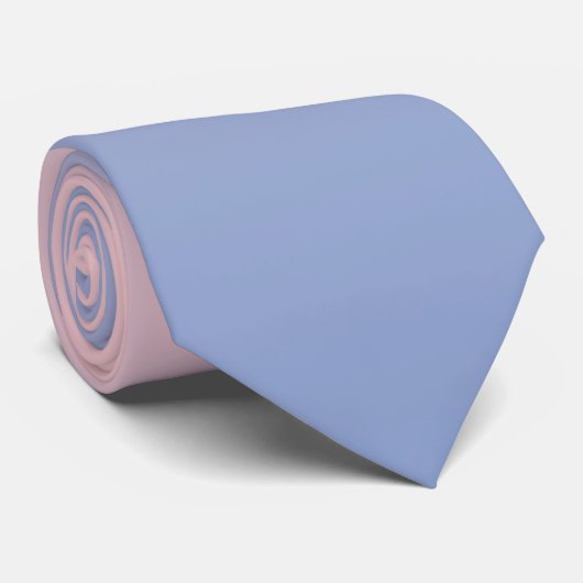 Roos kwarts naar Serenity Blue Gradient Stropdas (Opgerold)