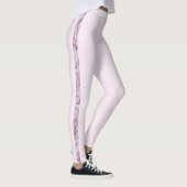 Roos Kwarts Pastel Roze Grijze Moderne Feminine Ch Leggings (Rechts)
