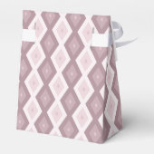 Roos kwarts roze diamantpatroon bedankdoosjes (Achterkant)