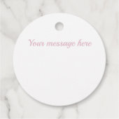 Roos kwarts roze diamantpatroon bedankjes labels (Achterkant)