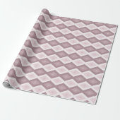 Roos kwarts roze diamantpatroon cadeaupapier (Uitgerold)
