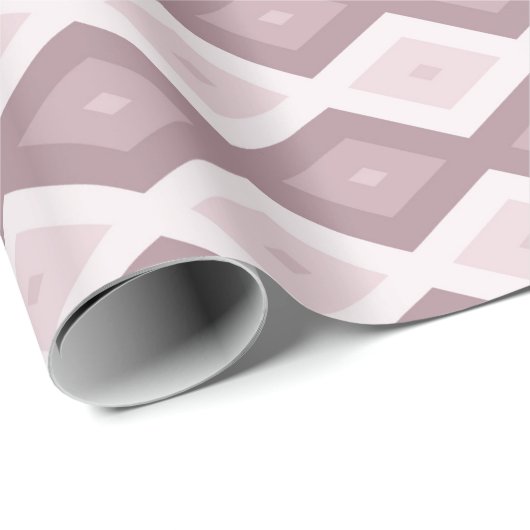 Roos kwarts roze diamantpatroon cadeaupapier (Rol Hoek)