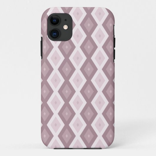 Roos kwarts roze diamantpatroon Case-Mate iPhone case (Achterkant)