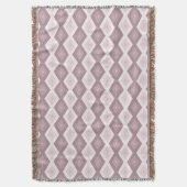 Roos kwarts roze diamantpatroon deken (Voorkant Verticaal)
