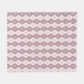 Roos kwarts roze diamantpatroon fleece deken (Voorkant (Horizontaal))