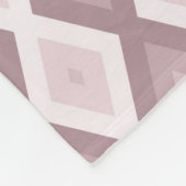 Roos kwarts roze diamantpatroon fleece deken (Hoek)