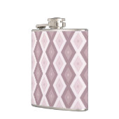 Roos kwarts roze diamantpatroon heupfles (Links)