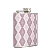 Roos kwarts roze diamantpatroon heupfles (Rechts)