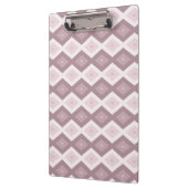 Roos kwarts roze diamantpatroon klembord (Links)