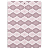 Roos kwarts roze diamantpatroon klembord (Achterkant)