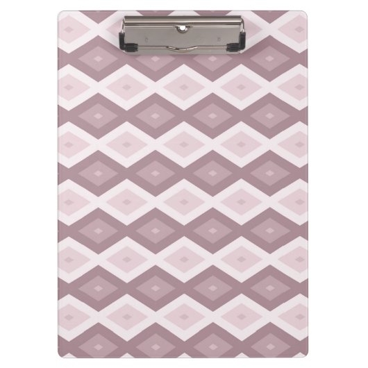Roos kwarts roze diamantpatroon klembord (Voorkant)