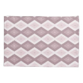 Roos kwarts roze diamantpatroon kussensloop (Achterkant)