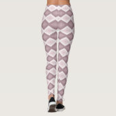 Roos kwarts roze diamantpatroon leggings (Achterkant)