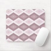 Roos kwarts roze diamantpatroon muismat (Met muis)