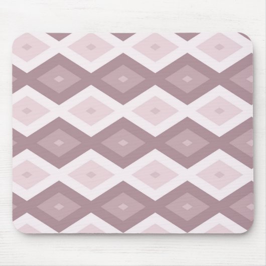 Roos kwarts roze diamantpatroon muismat (Voorkant)