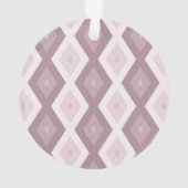 Roos kwarts roze diamantpatroon ornament (achterkant)