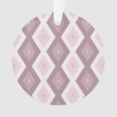 Roos kwarts roze diamantpatroon ornament (voorkant)