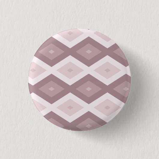 Roos kwarts roze diamantpatroon ronde button 3,2 cm (Voorkant)