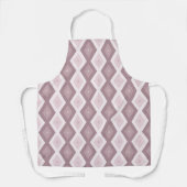 Roos kwarts roze diamantpatroon schort (Voorkant)