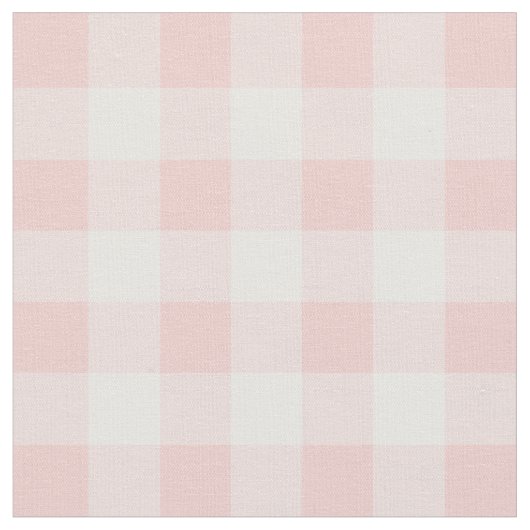 Roos kwarts roze en witte gingham check stof (Close Up)