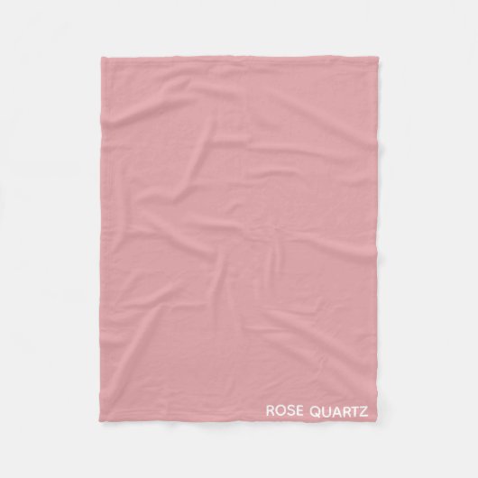 Roos Kwarts roze kleurnaam Fleece Deken (Voorkant)
