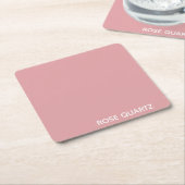 Roos Kwarts roze kleurnaam Kartonnen Onderzetters (Schuin)