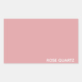 Roos Kwarts roze kleurnaam Rechthoekige Sticker (Voorkant)