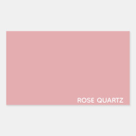 Roos Kwarts roze kleurnaam Rechthoekige Sticker