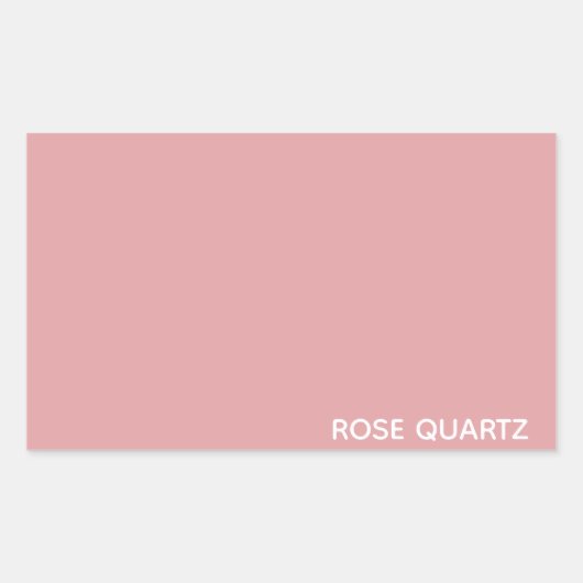Roos Kwarts roze kleurnaam Rechthoekige Sticker (Voorkant)