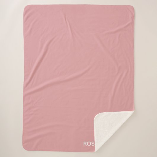 Roos Kwarts roze kleurnaam Sherpa Deken (Voorkant)
