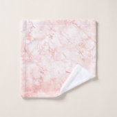 Roos Kwarts Roze Meisjes Patroonafbeelding Bad Handdoek (Wasdoekje)