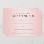 Roos Kwarts Shabby Chic Modern Cadeaubon (Voorkant / Achterkant)