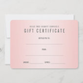 Roos Kwarts Shabby Chic Modern Cadeaubon (Voorkant)