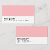 Roos kwarts | "Zachte en sierlijke" kleur Visitekaartje (Voorkant / Achterkant)