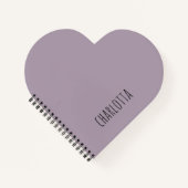 Roos kwarts | Zwart gepersonaliseerde naam Notitieboek (Voorkant)