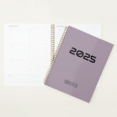 Roos kwarts | Zwart gepersonaliseerde naam Planner (Display)